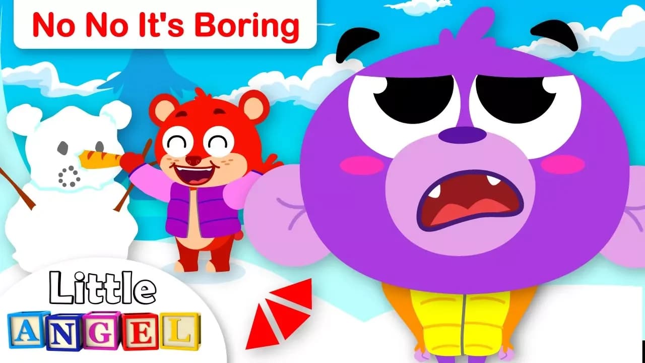 No No It's Boring, Snow Day Edition | Kids Songs and Nursery Rhymes by Little Angel