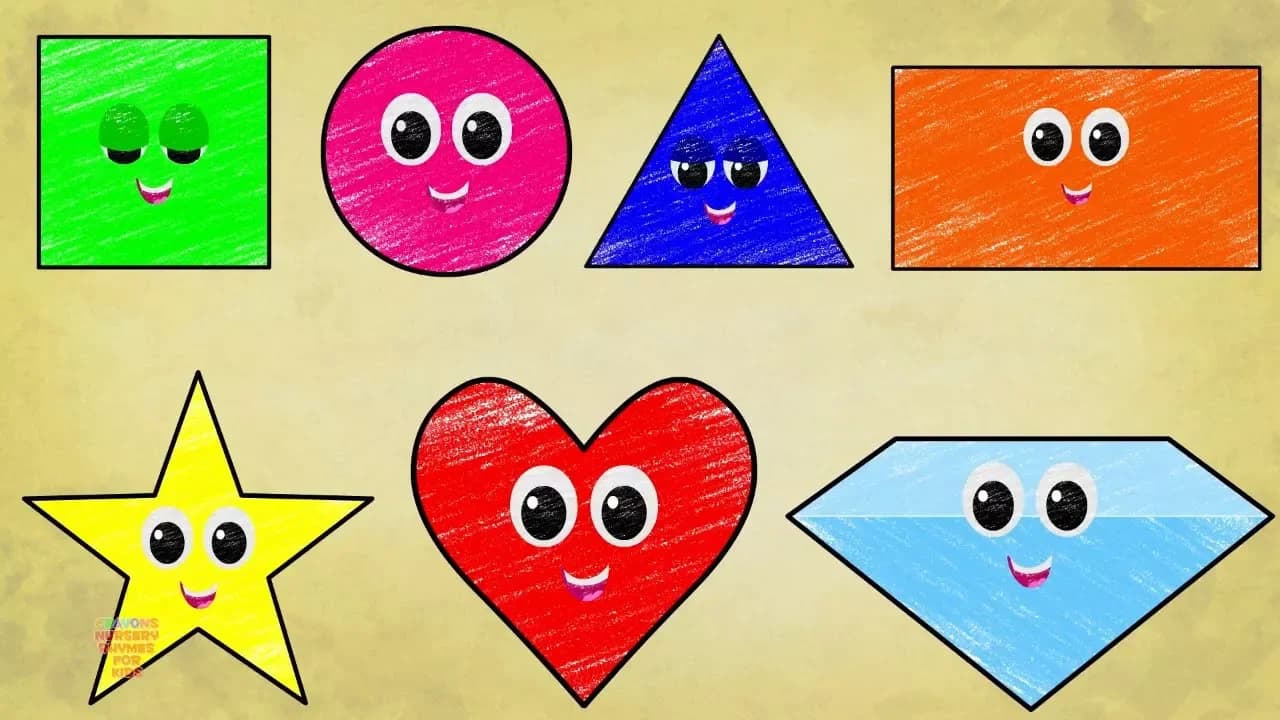 Shapes Song | Crayons Nursery Rhymes | Baby Songs | Kids Rhyme